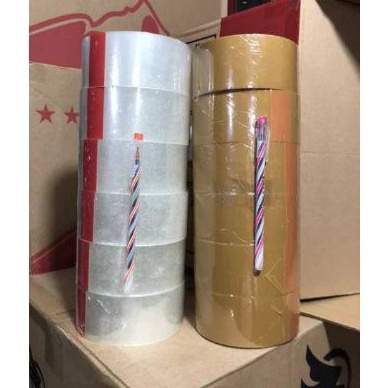 

[➤X✯ 11E) 6 roll Lakban goal tape bonus 1 biji pulpen 45mm 2 inch 100 yard murah loh berkualiitas..!