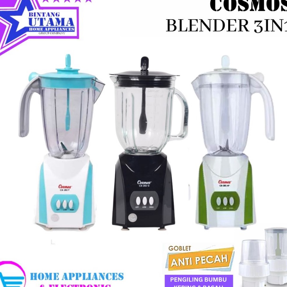 (ML☀/I㊛] Blender Cosmos CB282G Blender Kaca CB 282 G / CB 282G / CB-282P / CB-282AP (2 Liter) GARANS