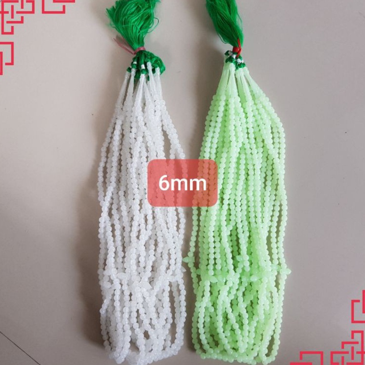 CMFQ3125  Tasbih 99 KECIL 6mm Terlihat Dalam Gelap Lusinan 12pcs Grosir