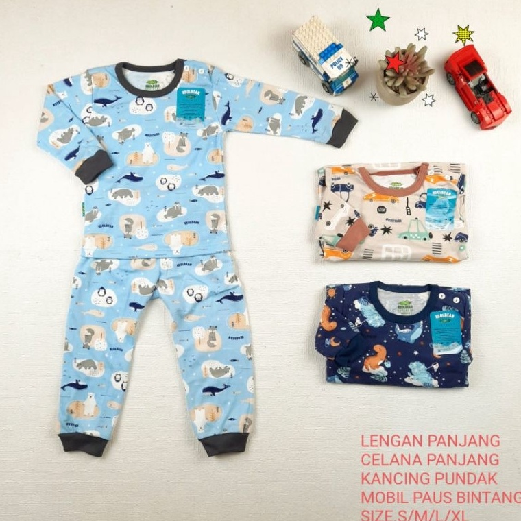TRJR6794  TERBARU KOOLBEAN/3PCS SETELAN BAYI PANJANG 0-18M /SETELAN BAYI LUCU/SETELAN BAYI SNI S.M.L