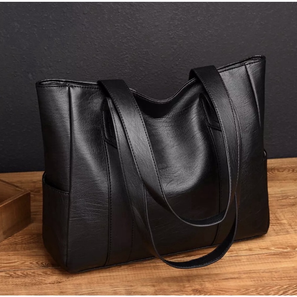 TERPERCAYA Tas Tote bag Wanita Kulit Kapasitas Besar - Totebag Kulit - Tas Wanita - Tas Wanita Kekin