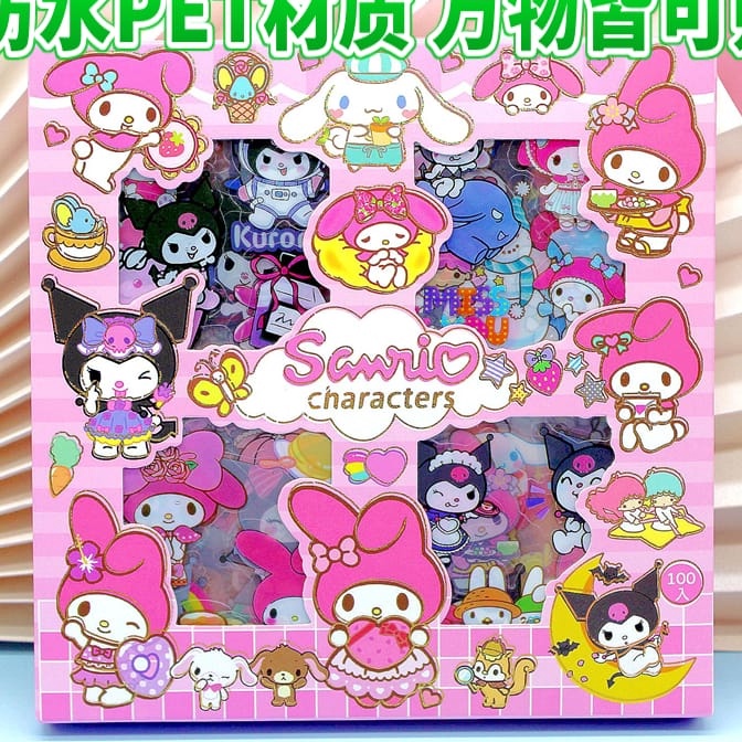 

(✪/ZI✪13] Stiker Sanrio Karakter Kuromi dan Melody Anti Air Korea Lucu - Sticker Waterproof PVC Dekorasi Botol Minum HP Laptop 2D Aesthetic / paasti.dikirim.!