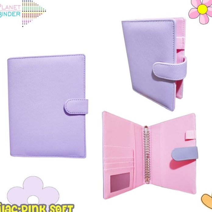 

(♪ L㊚XI> Binder A5 Hologram Polos KULIT 20 Ring/ langsung.kirim.