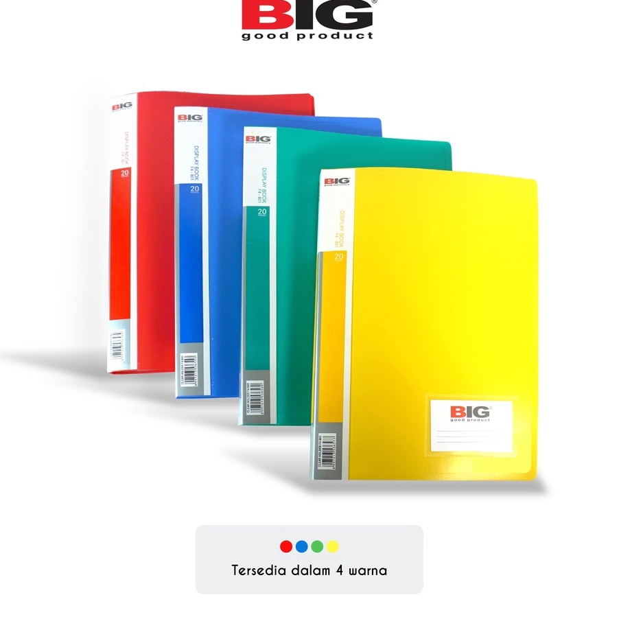 

[✔ L◆8S> BIG Clear Holder/ File Dokumen Keeper/ Kantong File F4 Folio 20/40/60 Poket + Name Tag CH-801/802/803- kekinian.!
