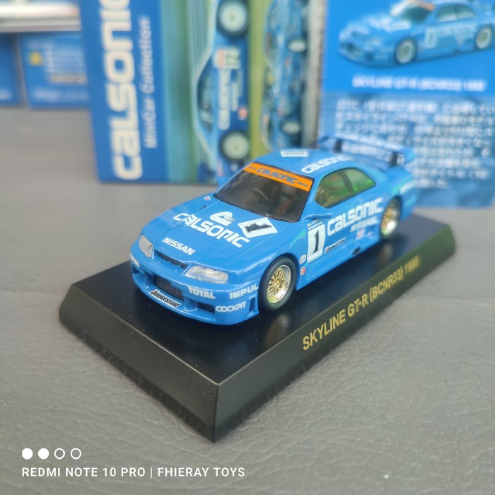 FLASH SALE KYOSHO 1:64 SKYLINE GT-R BCNR33 CALSONIC TERBARU