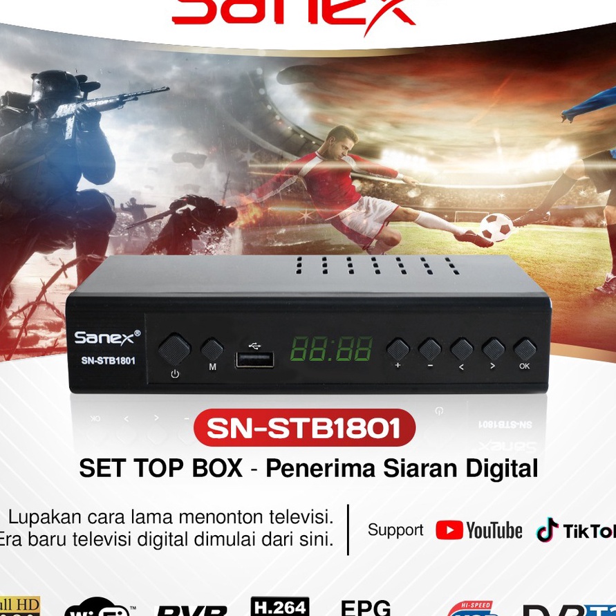 [MX♡/X㊖) Set Top Box SANEX SN-STB1801 / STB SANEX SN-STB1801- siapp.dikirim
