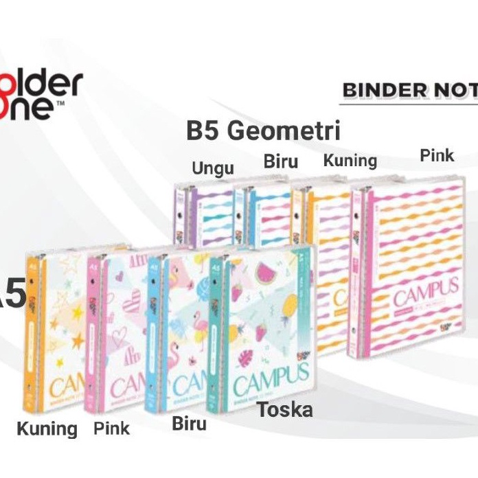 

[♪ U㊚1L] Binder Note B5 Folder One / Buku Note ( Ring Loose Leaf )/ paasti.dikirim!