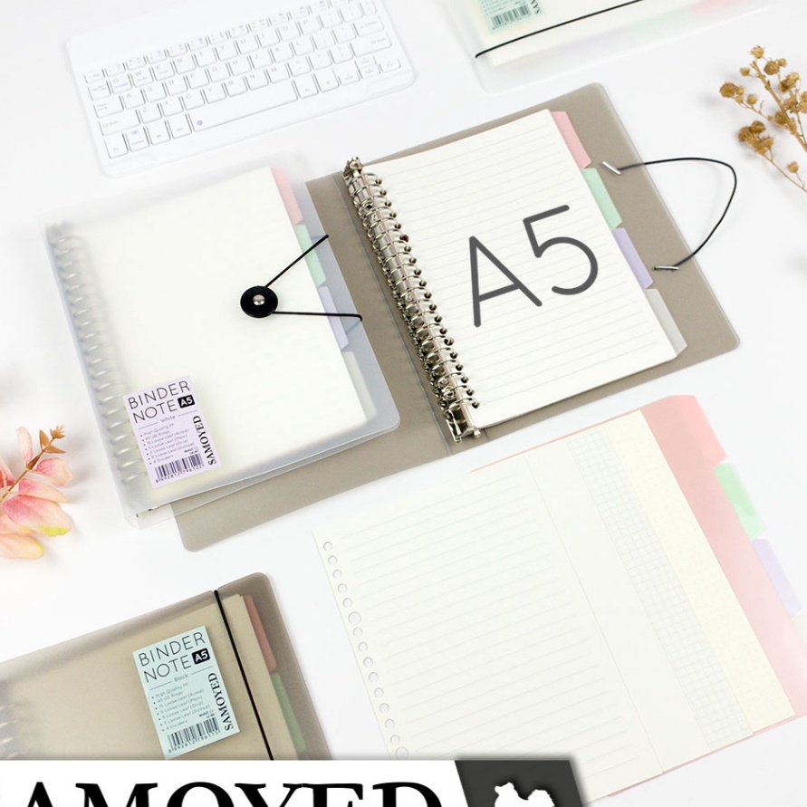 

[Y0✪/E✓) Binder Note / Loose Leaf Binder A5 - 20 Ring Samoyed BNNT-11/ langsung.kiirim.