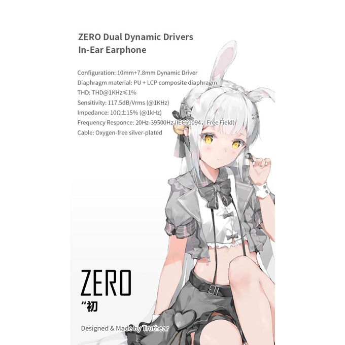 TruthEar x Crinacle Zero Dual Dynamic Driver In Ear Monitor Earphone