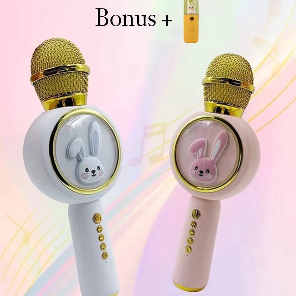 ￣ BJ Mic Karaoke X6 Wireless Bluethoot Karaoke Player Smule Microphone Speaker KTV Efek USB Player ✽