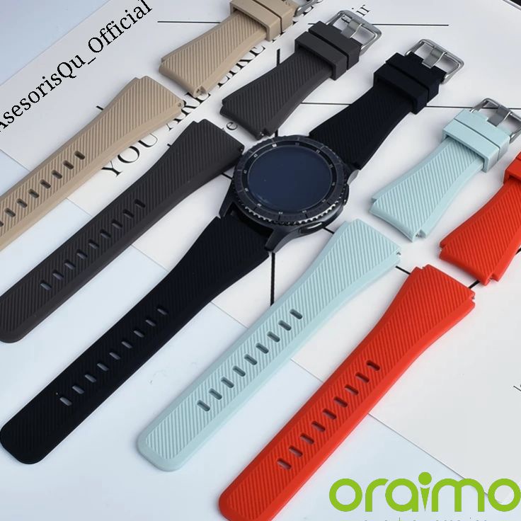 ⋆DNh Strap Silicone 22mm Silikon Oraimo Tempo W2 OSW 20 W 2 OSW20 Tali Jam Smartwatch - Strap Smartw