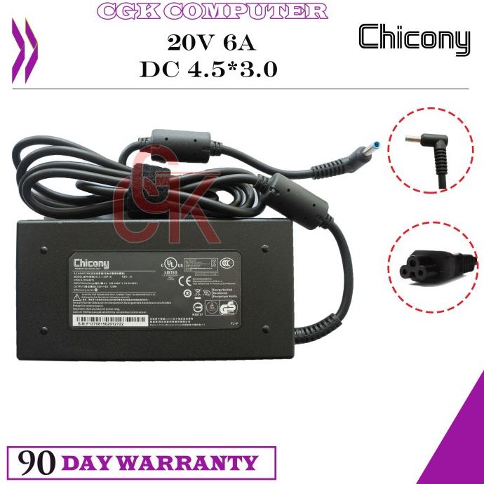 Adaptor Charger Laptop CHICONY A12-120P1A MSI GF63 thin 10UC 20V 6A