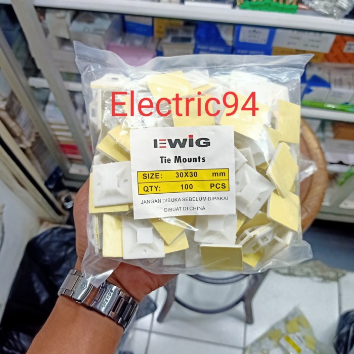

Terlaris Tie Mount 30X30 Mm Ewig / Kabel Tie Mount 30X30 Per Pack