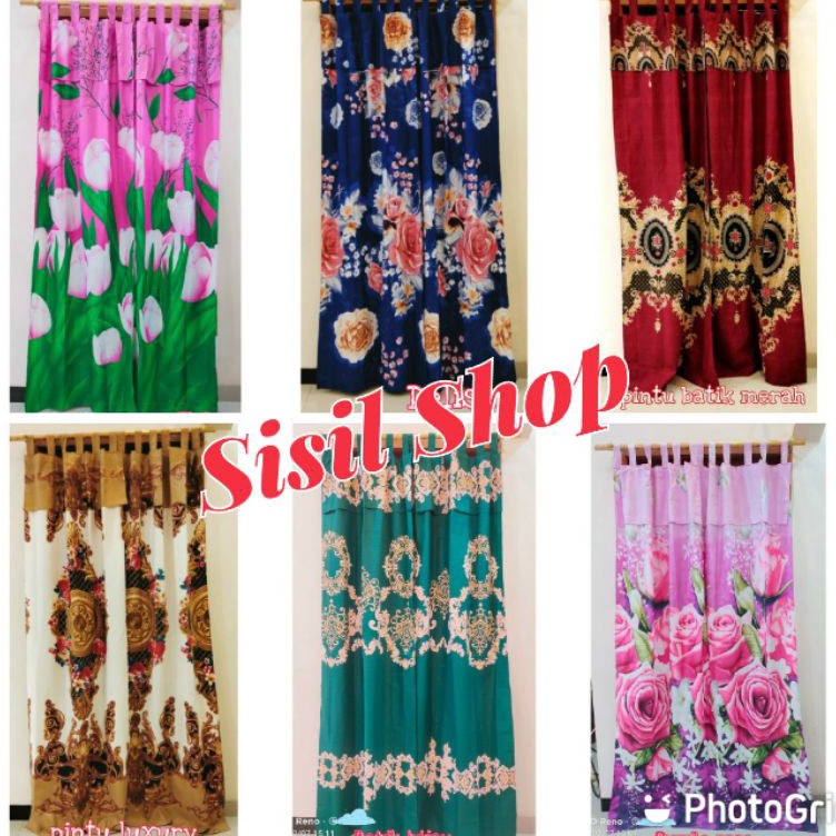 Best Produk Gorden pintu dan jendela rumbai bahan katun hordeng motif bunga dan karakter Diskon