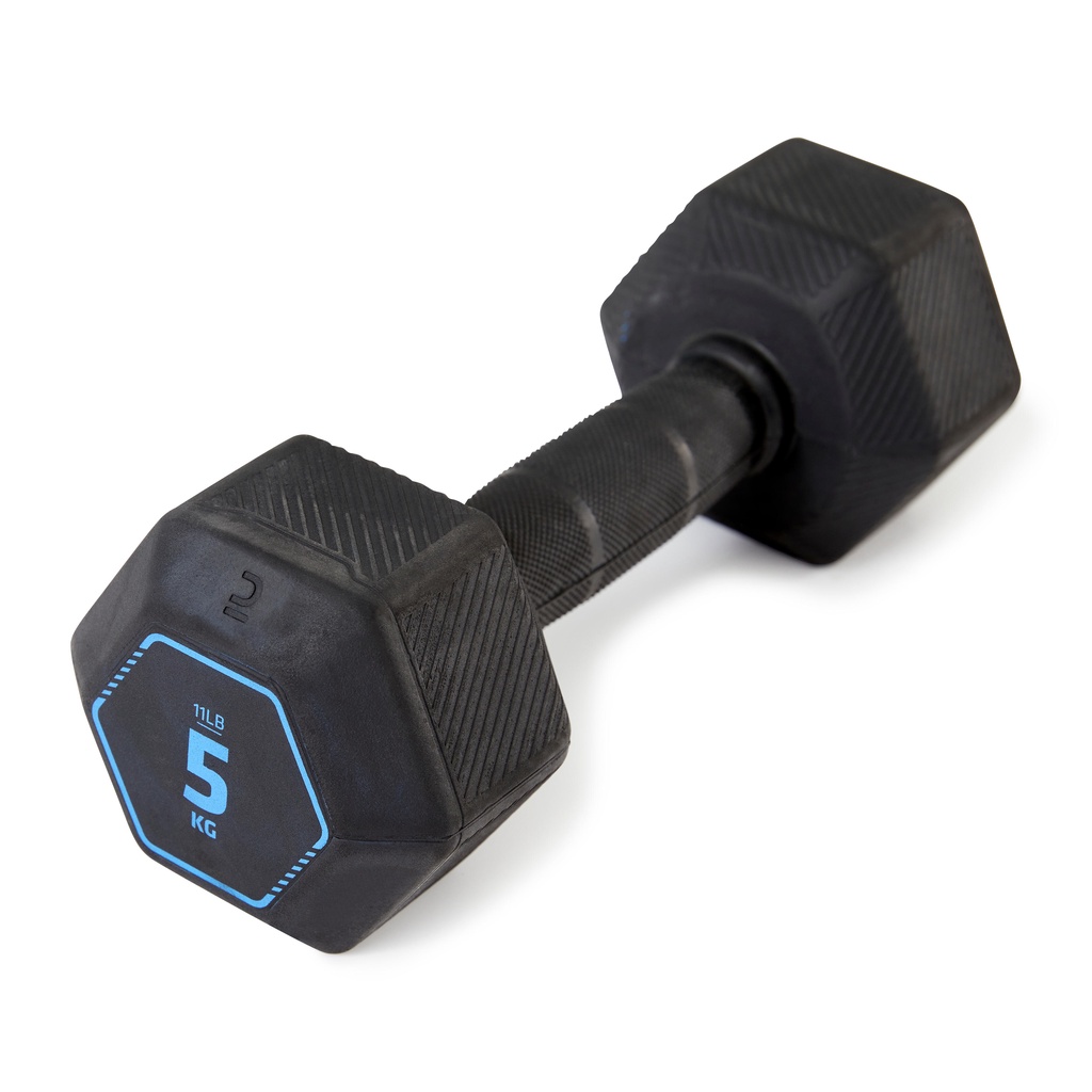 Decathlon CORENGTH Hex Dumbell Latihan Beban Cross Training 5 kg Hitam - 8603281