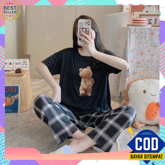Piyama Wanita Lengan Panjang Dewasa 2023 Pendek Korean Style Sleepwear Kemeja Piama Korea 2022 Polos