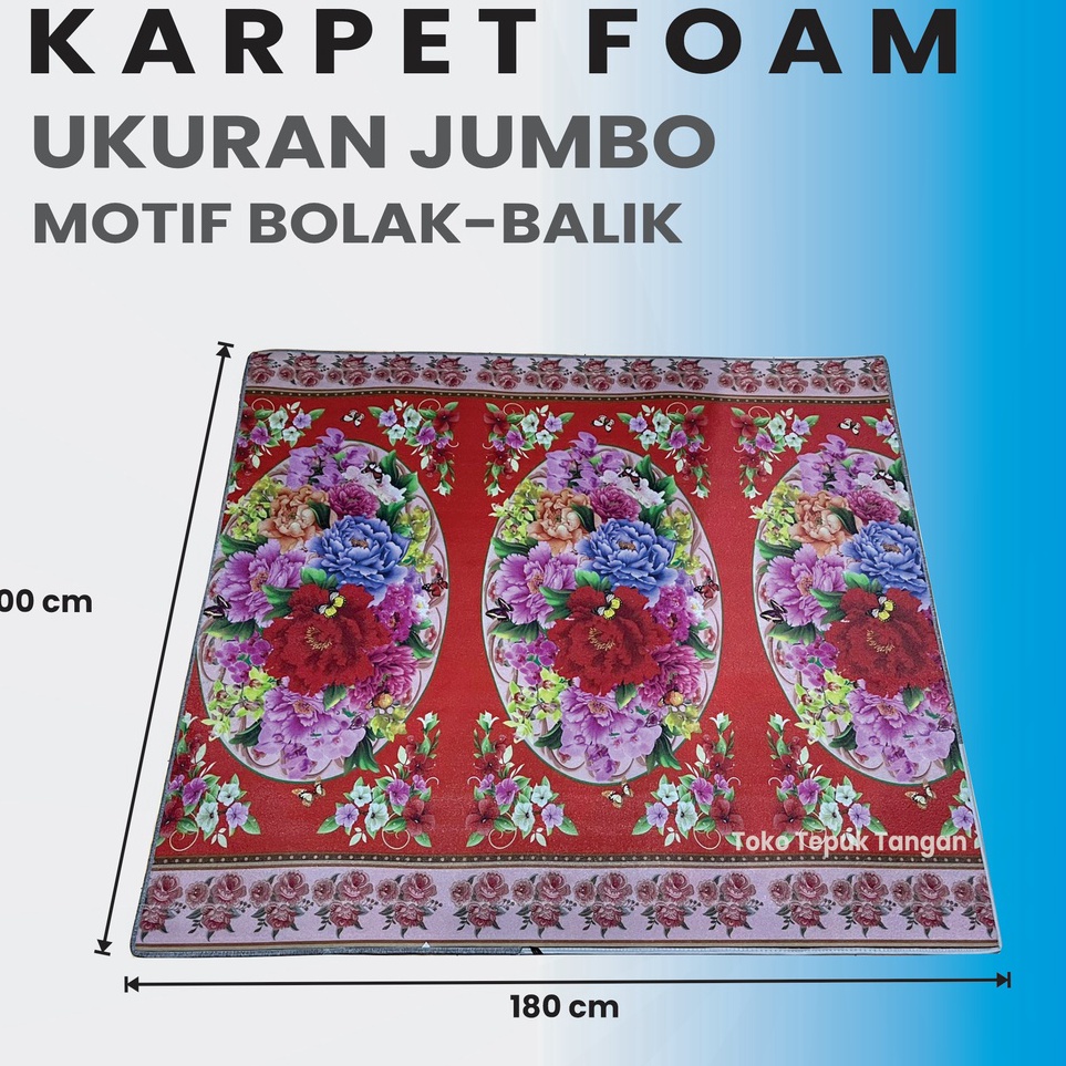→ KARPET FOAM JUMBO BOLAK BALIK 180x200cm Tebal 6mm / Tikar Karpet Motif Karakter / Tikar Jumbo Mura