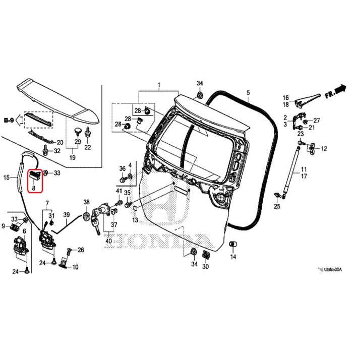 Handle Pintu Bagasi Honda BRV MOBILIO JAZZ GE8 GK5 Original best deal
