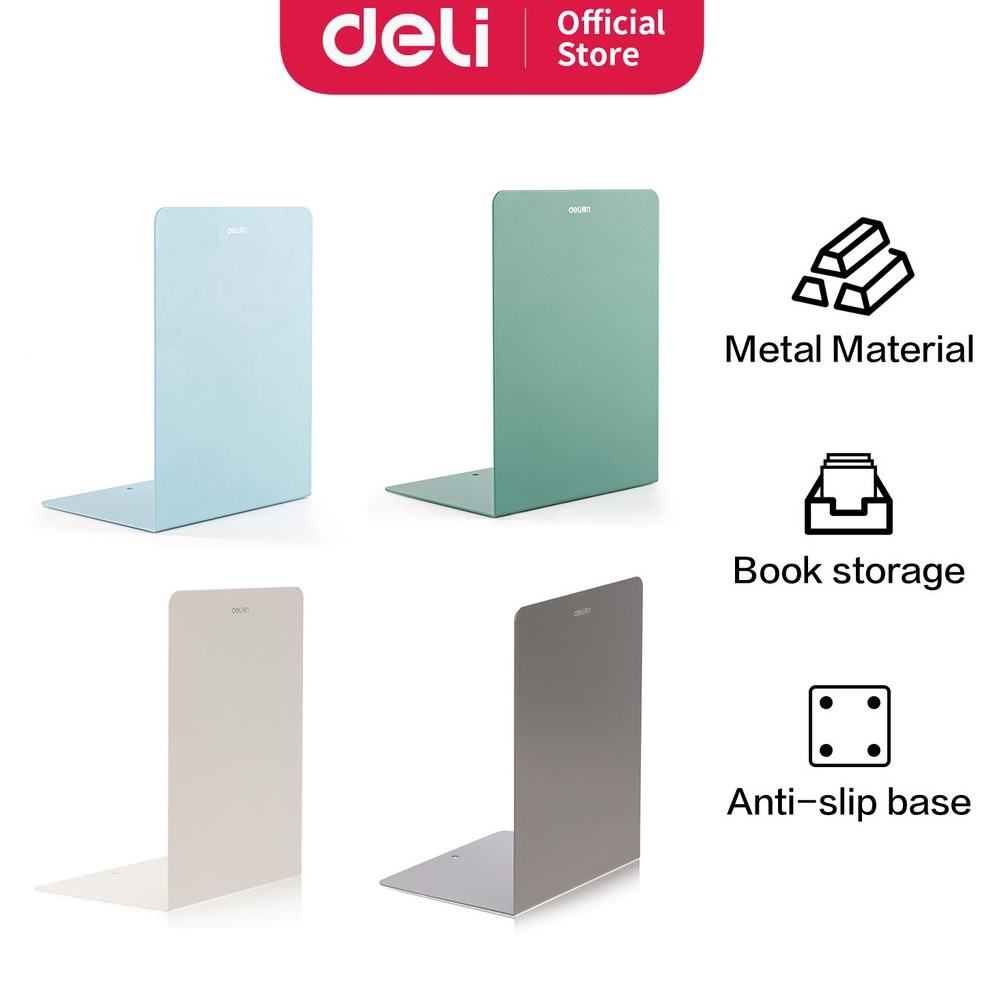 

Super Promo Deli Penahan Buku / Pembatas Buku Majalah 2pcs/Pack Bahan Metal Adjustable 78650 060