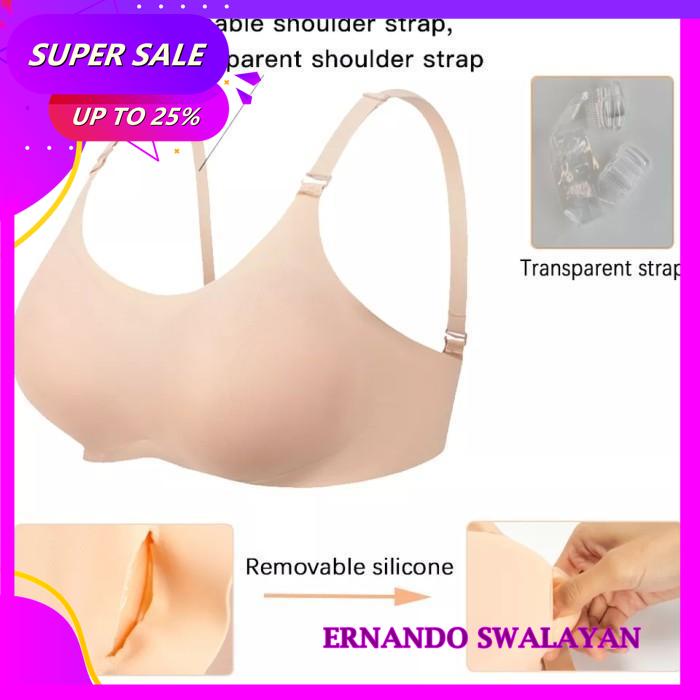 

REALISTIC FAKE BOOB BREAST B CUP SILICONE / SILIKON BRA CANCER TRANS ONGKIR NOL !!