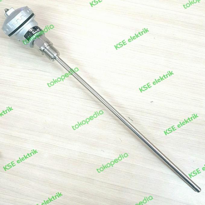 sensor panas thermocouple PT100 KSE 8X300mm drat 1/2" pvc