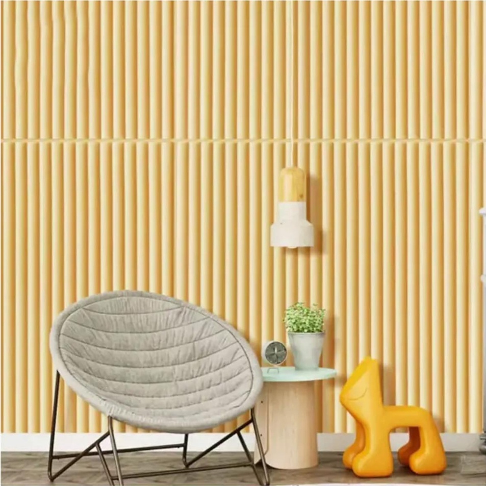 WM Wallpaper 3D Foam, Motif garis 70cm x 70cmx 8mm ❋ D ☒