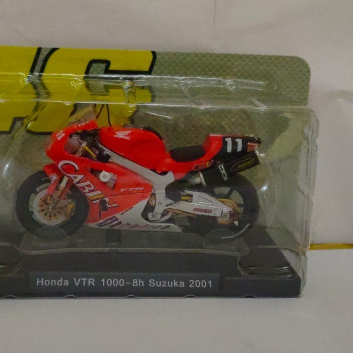 MUST HAVE DIECAST MOTOGP LEO MODELS 1:18 VALENTINO ROSSI HONDA VTR 1000CC 2001 TERMURAH