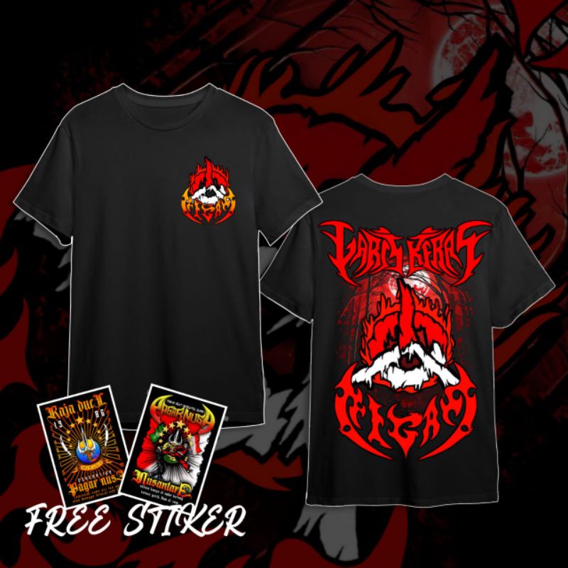 Kaos Distro Pagar Nusa Garis Keras Ligas Merah 01 AB4