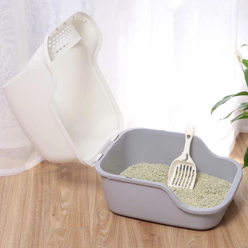 Cat Litter Box Pintu Otomatis - Tempat Pasir Kucing - Tempat Toilet Kucing - Litter Box Kucing