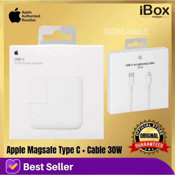 CHARGER + KABEL 30W 30 WATT IPHONE X 8 PLUS XS MAX FAST CHARGING APPLE