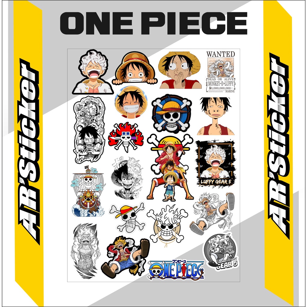 

AR STIKER PACK ISI 20 PCS STICKER LOGO BRAND ONE PIECE LUFFY GEAR 5 AESTHETIC UNTUK CASE TUMBLER HP LAPTOP ANTI AIR