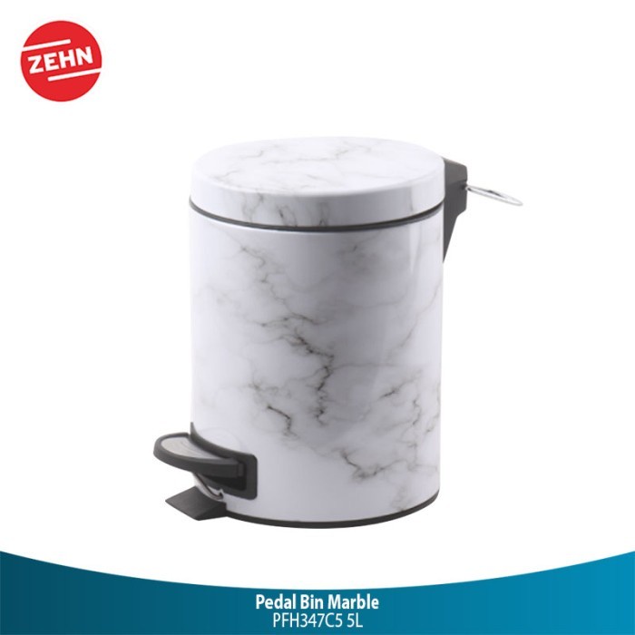 Zehn Tempat Sampah Pedal Bin Soft Close Marble Pfh347C5 5 Liter