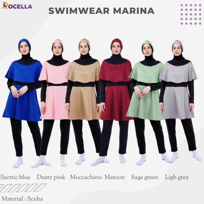 Rocella Swimwear Marina Baju Renang Muslimah Dewasa Rocella Marina