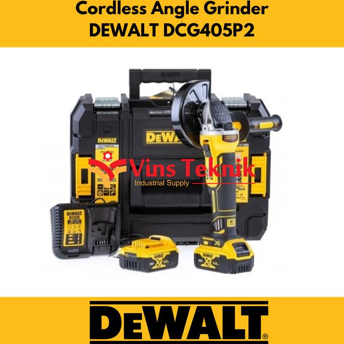Mesin Gerinda Baterai Dcg405 Dewalt Cordless Grinder Dcg 405 20Volt