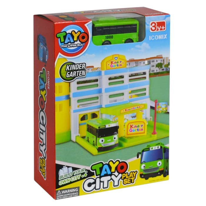 FLASH SALE ICONIX-TAYO THE LITTLE BUS - TAYO CITY PLAYSET - KINDERGARTEN TERBARU