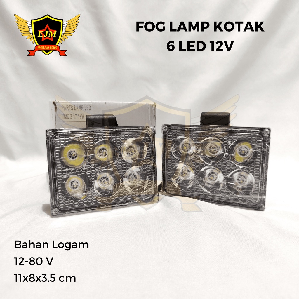 Fog Lamp / Lampu Sorot Kerja Kotak 6 LED
