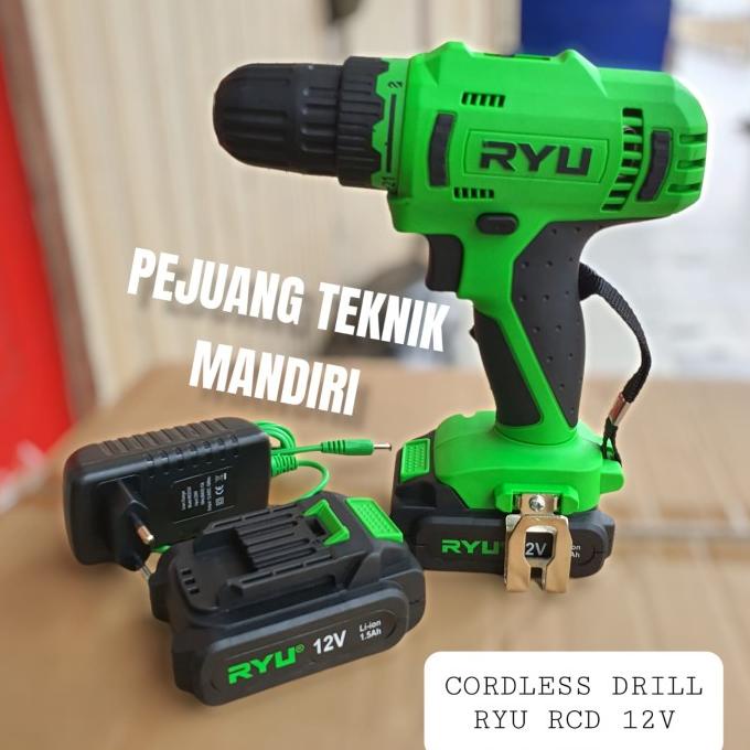 Mesin Bor Tangan Cordless Drill Ryu Rcd 12V / Bor Baterai Ryu Rcd12V
