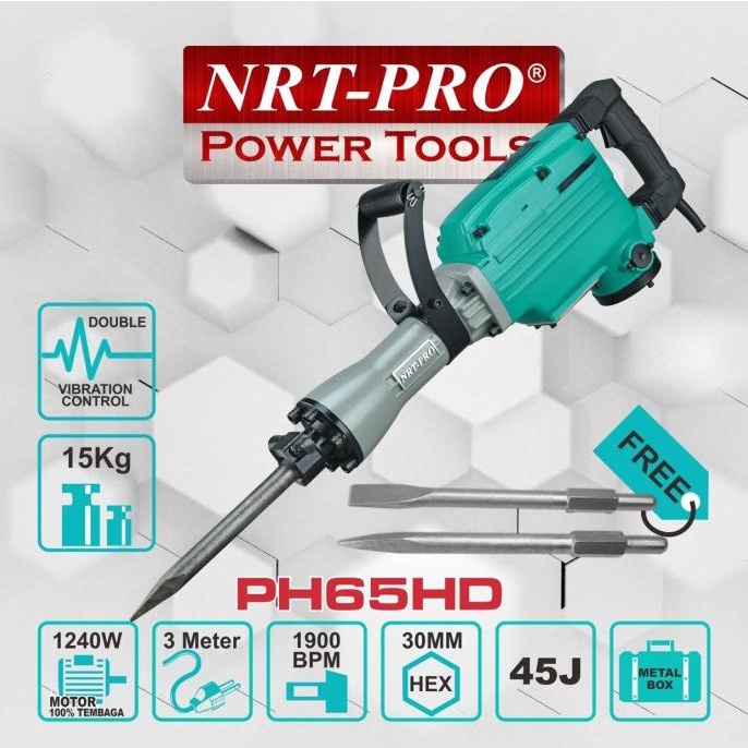 Nrt Pro Ph 65 Hd Ph65 Jack Hammer Drill Mesin Bobok Beton Ph65Hd