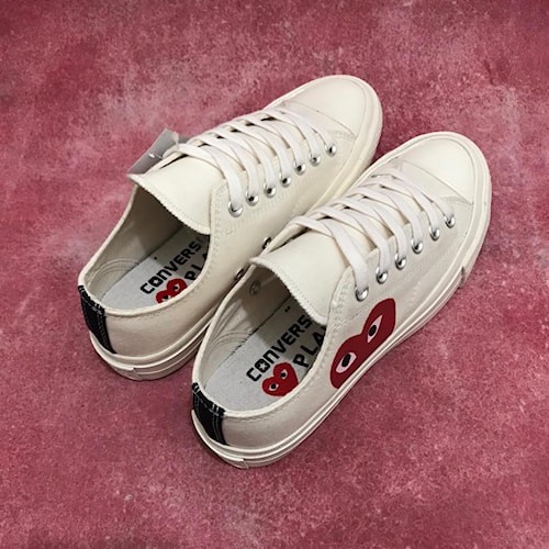 SALE Sepatu Sneakers Wanita Converse 70s Low Cdg Play Original 100% White