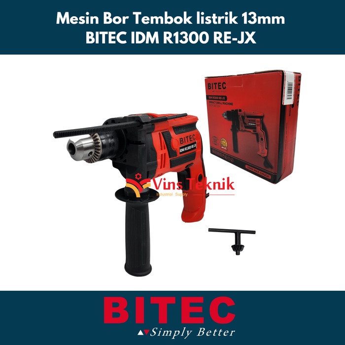 IDM R1300 mesin bor tembok listrik 13mm BITEC IDMR1300 impact drill