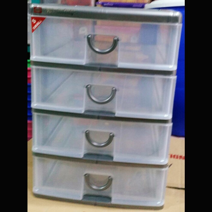 LACI CONTAINER SUSUN 4 SHINPO 355 KERTAS A4 F4 MIRIP PRESSA LION STAR