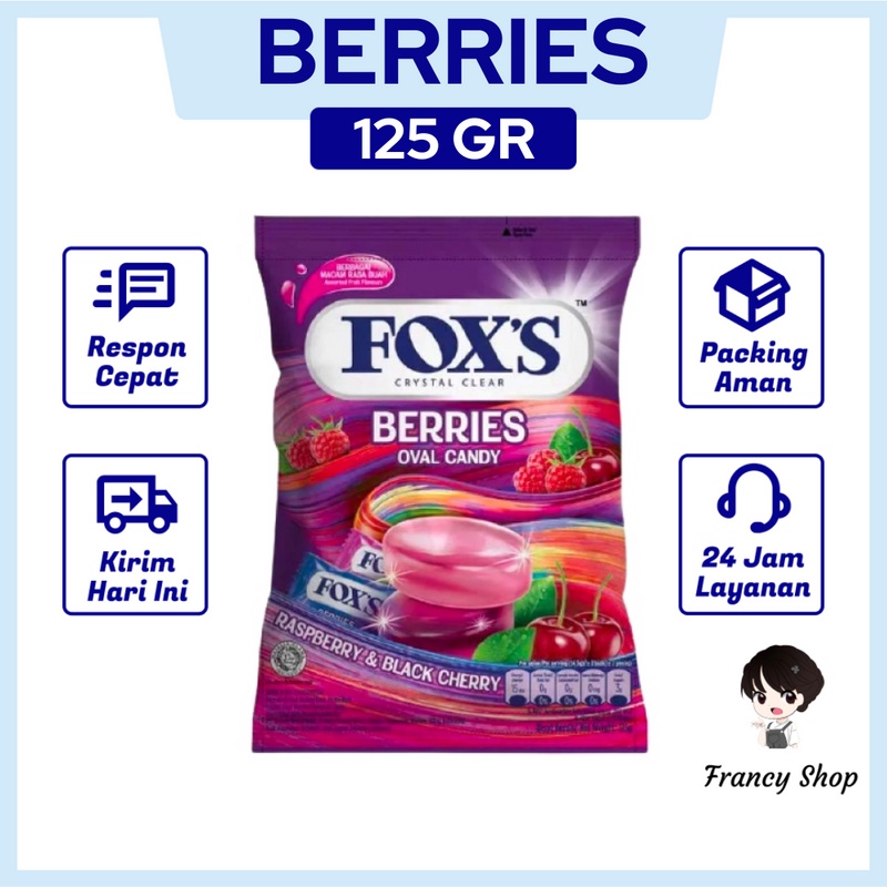 

Permen Fox's Crystal Clear Berries Rasa Aneka Berry 125 gr