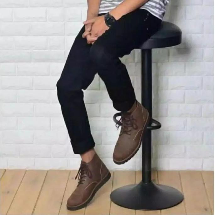 Celana Chino Panjang Pria Slimfit Coklat Tua / Hijau army