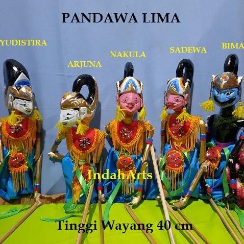 Wayang Golek Kayu Pandawa Lima 1 Set (5pcs)