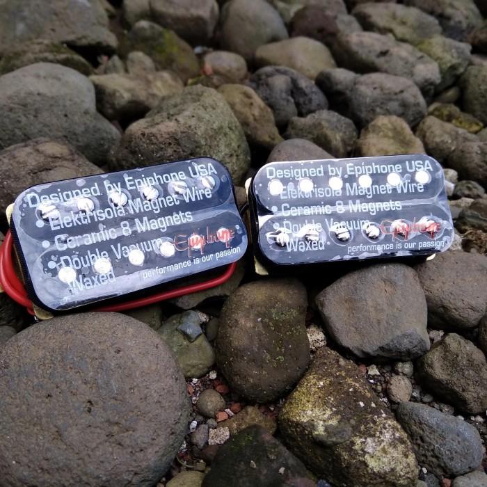 Pickup Gitar Epiphone USA 650R 700T Humbucker Set Ceramic 8 Magnet