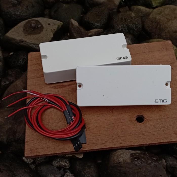 Pickup Gitar EMG USA 81-7 707 Active Humbucker 7 String White Cover