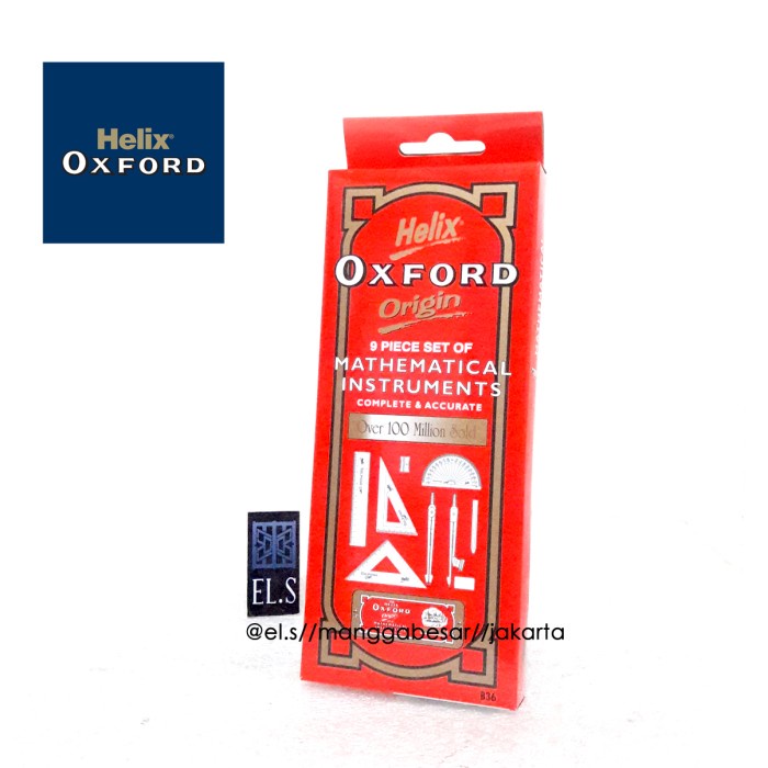 

Bestseller Helix Oxford Mathematical Instrument Set / Jangka Penggaris Set