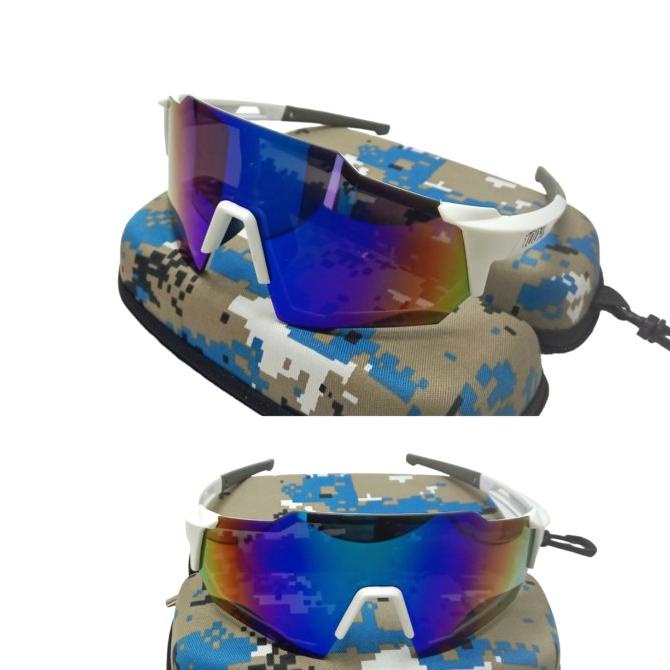 kacamata sepeda frame putih