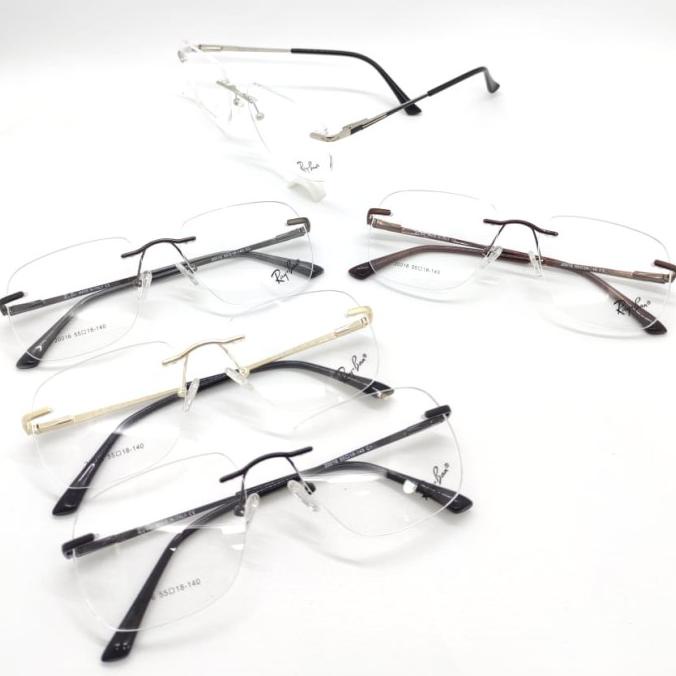 kacamata pria rimless kacamata bor kacamata baca gratis lensa