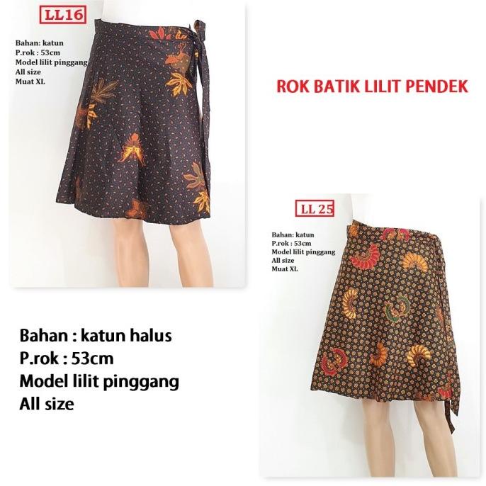 Bawahan Batik Rok Batik Lilit Pendek